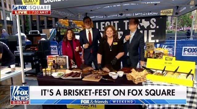 Laura Rea Dickey Joins Fox & Friends for Brisket-Fest on Fox Square