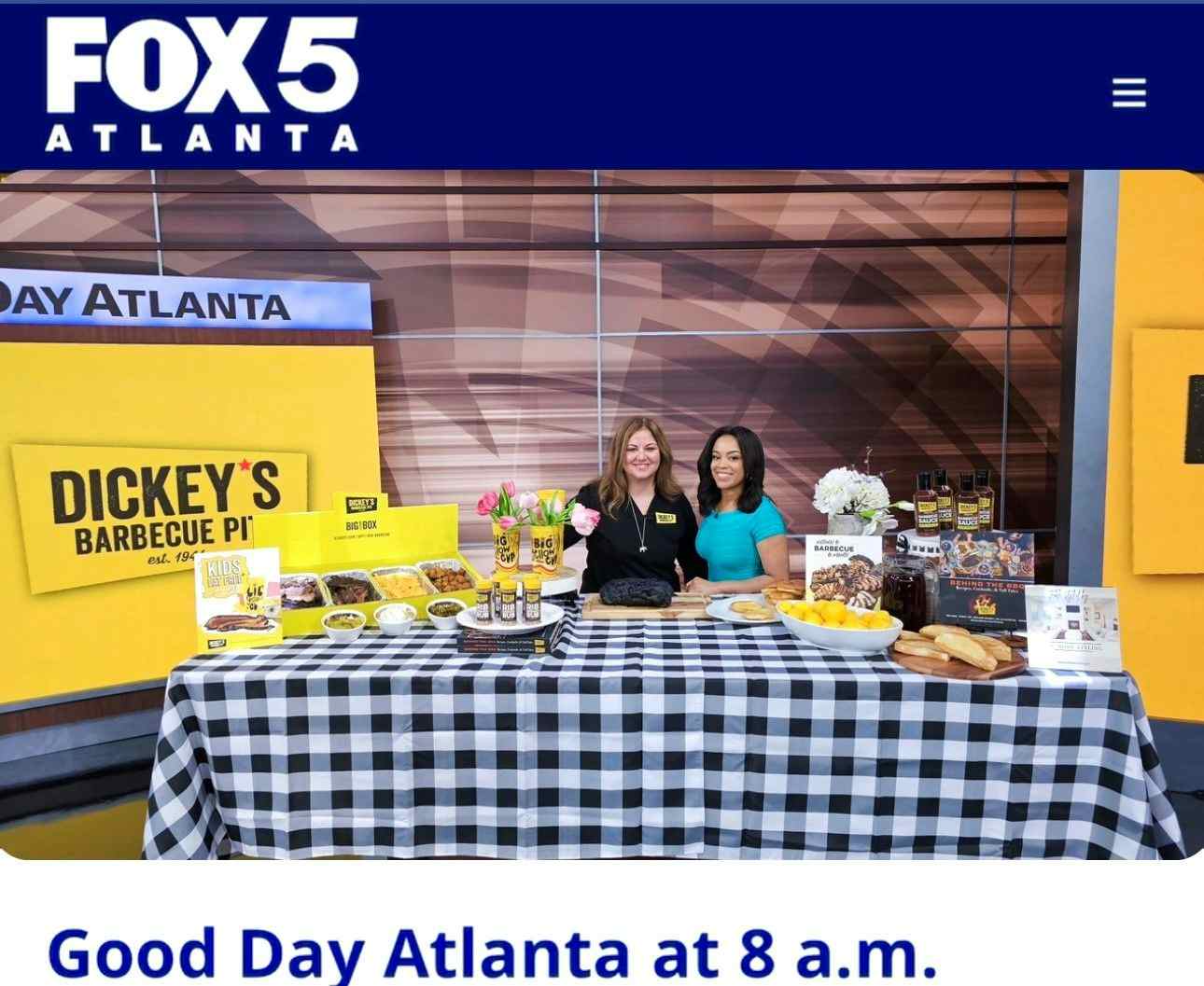 Dickey's Barbecue Pit CEO, Laura Rea Dickey, Joins FOX5's Good Day Atlanta 